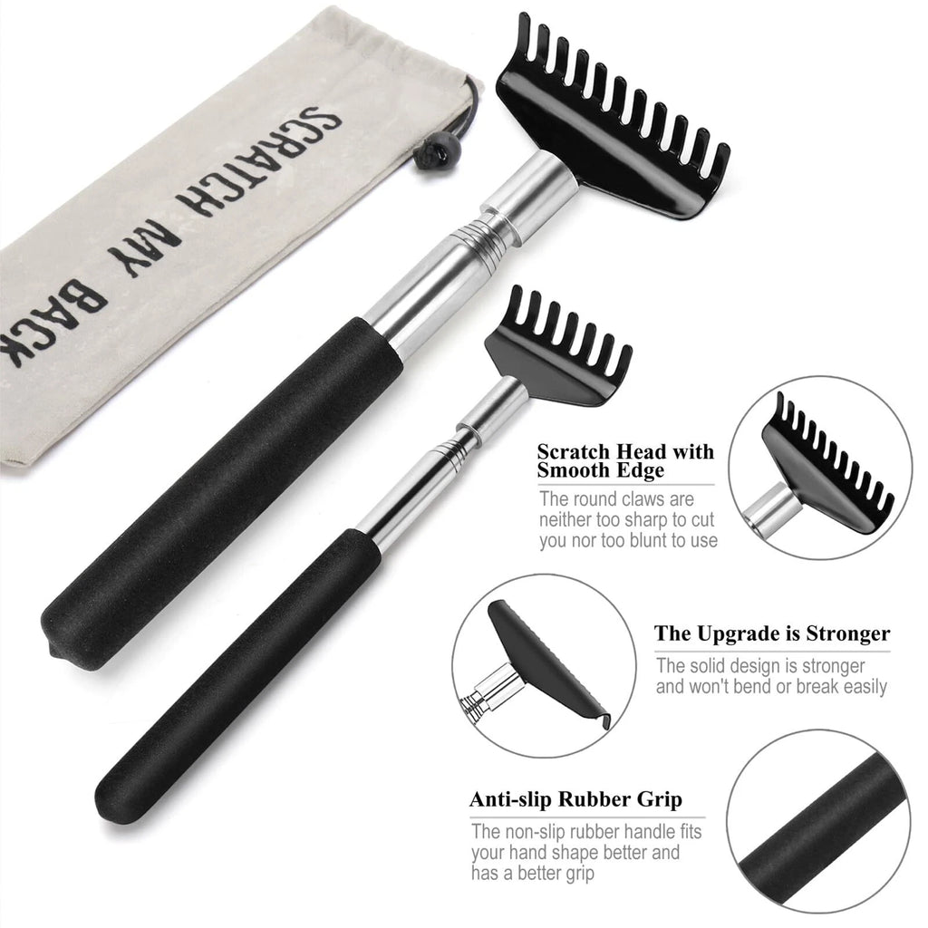 Back Scratcher Gift Set 4 Pack Upgraded Portable Extendable Stainless Steel T...