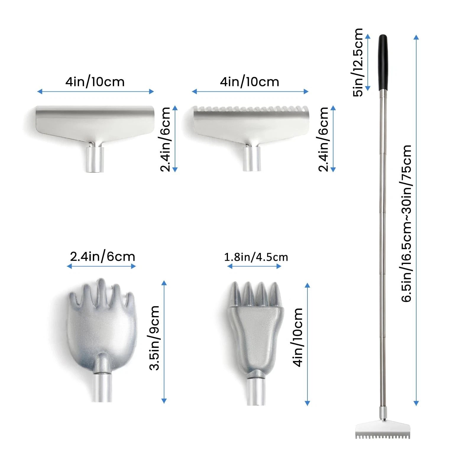 Oversized Back Scratcher Detachable Backscratchers Extendable with Extra Larg...