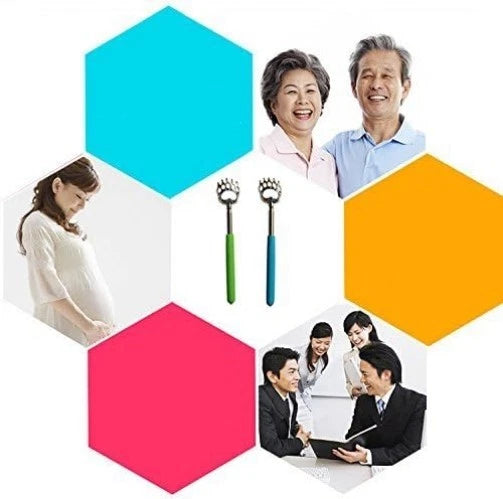 Cerrxian Adjustable Multi-Body Back Scratcher - Massage Tool for Stress Relief