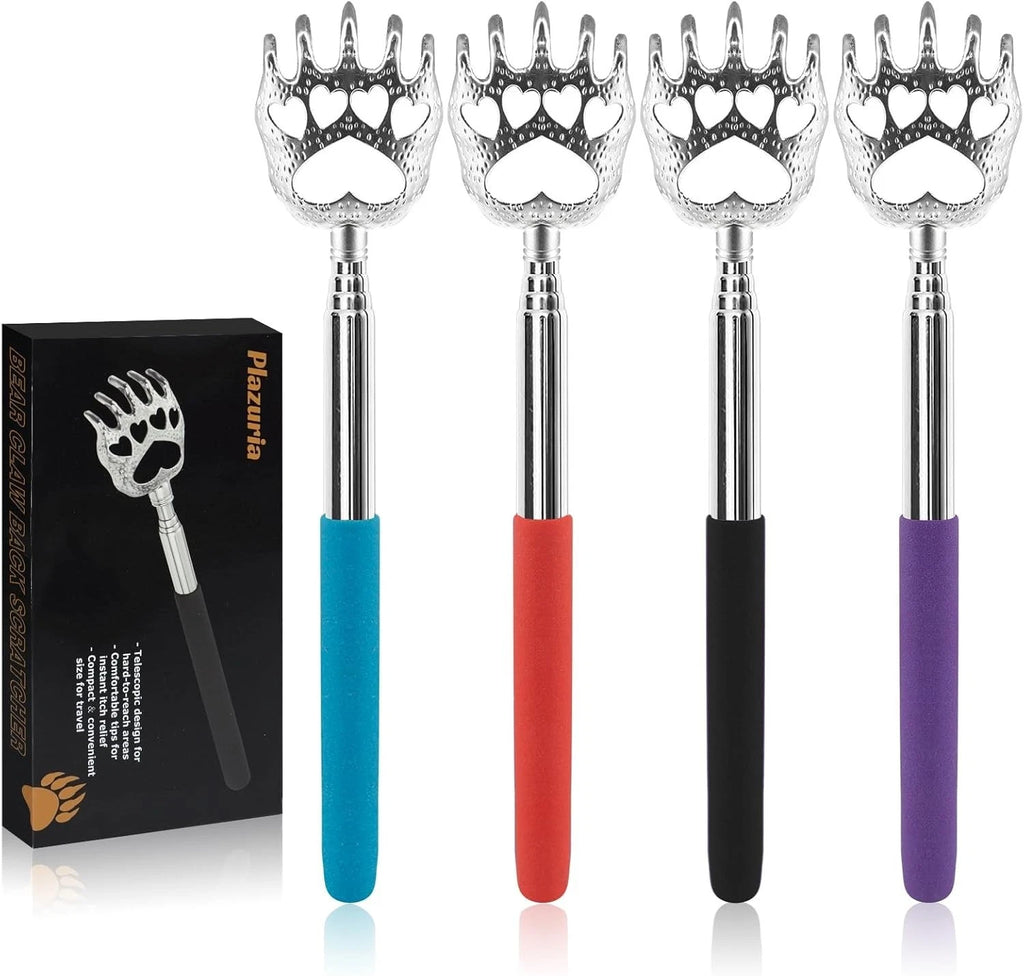 Set of 4 Portable Bear Claw Back Scratchers - Stylish and Multi-Purpose Relief