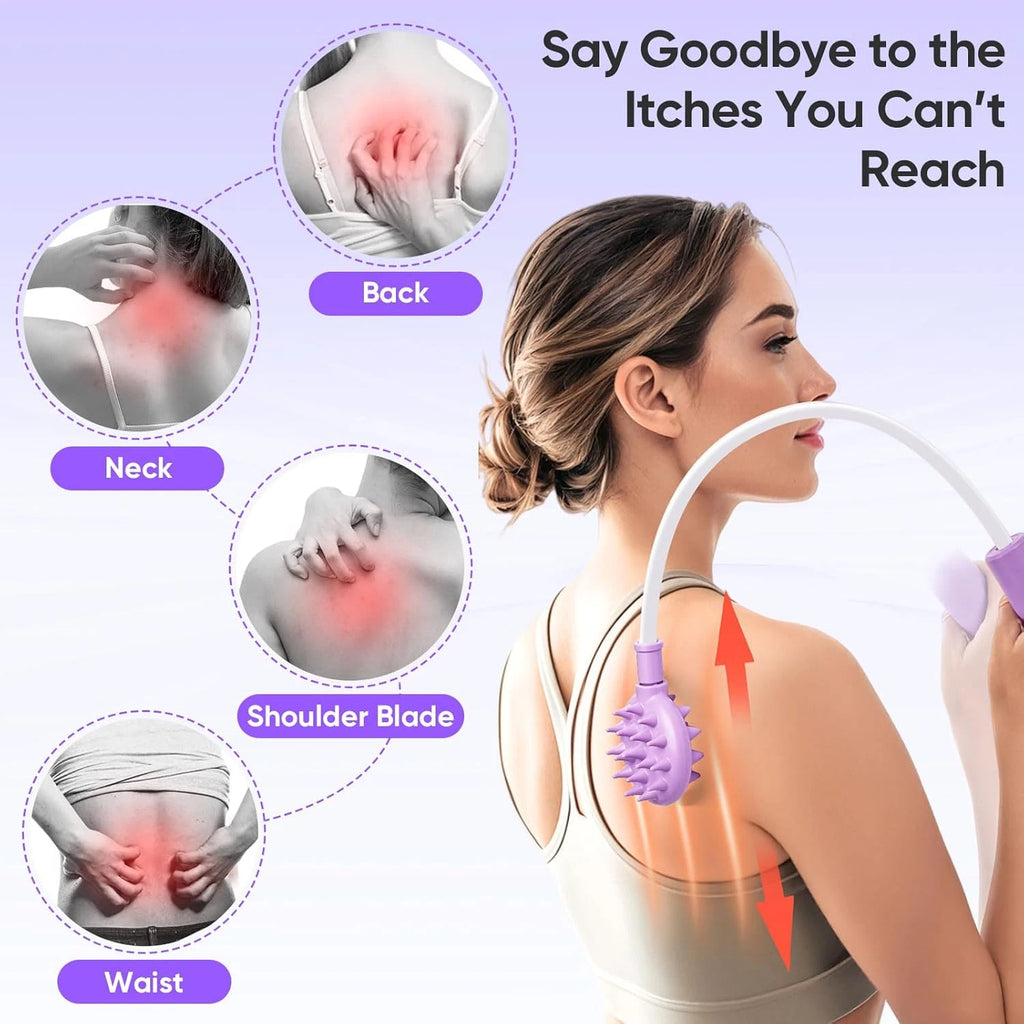 Upgraded Curved Back Scratcher Women 360 Reach Effortless Flexible Backscratcher