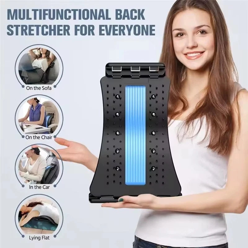Back Stretcher for Lower Back Pain Relief, Back Cracking Device, Multi-Level