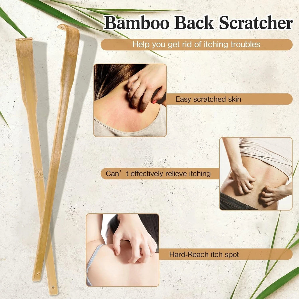 Bamboo Back Scratcher Set of 50 - Unique Handmade Gifts for Easy Itch Relief