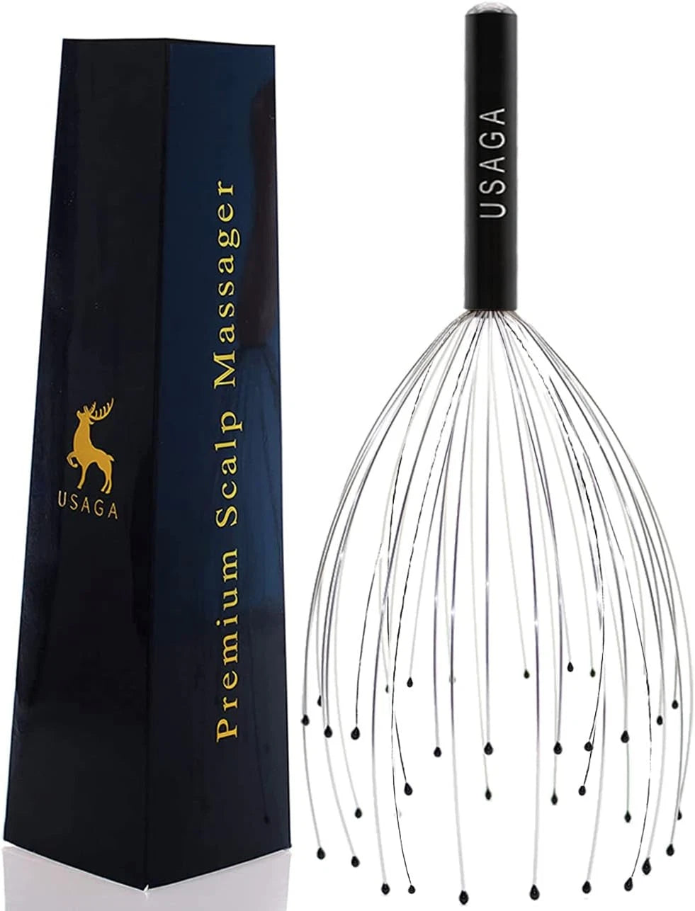 USAGA 36 Fingers Head Massager Scalp Scratcher for Black