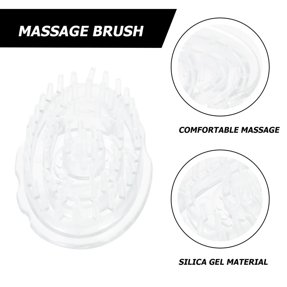 2 Pcs Shampoo Brush Hair Scalp Massager Travel Scratcher Scrubber for