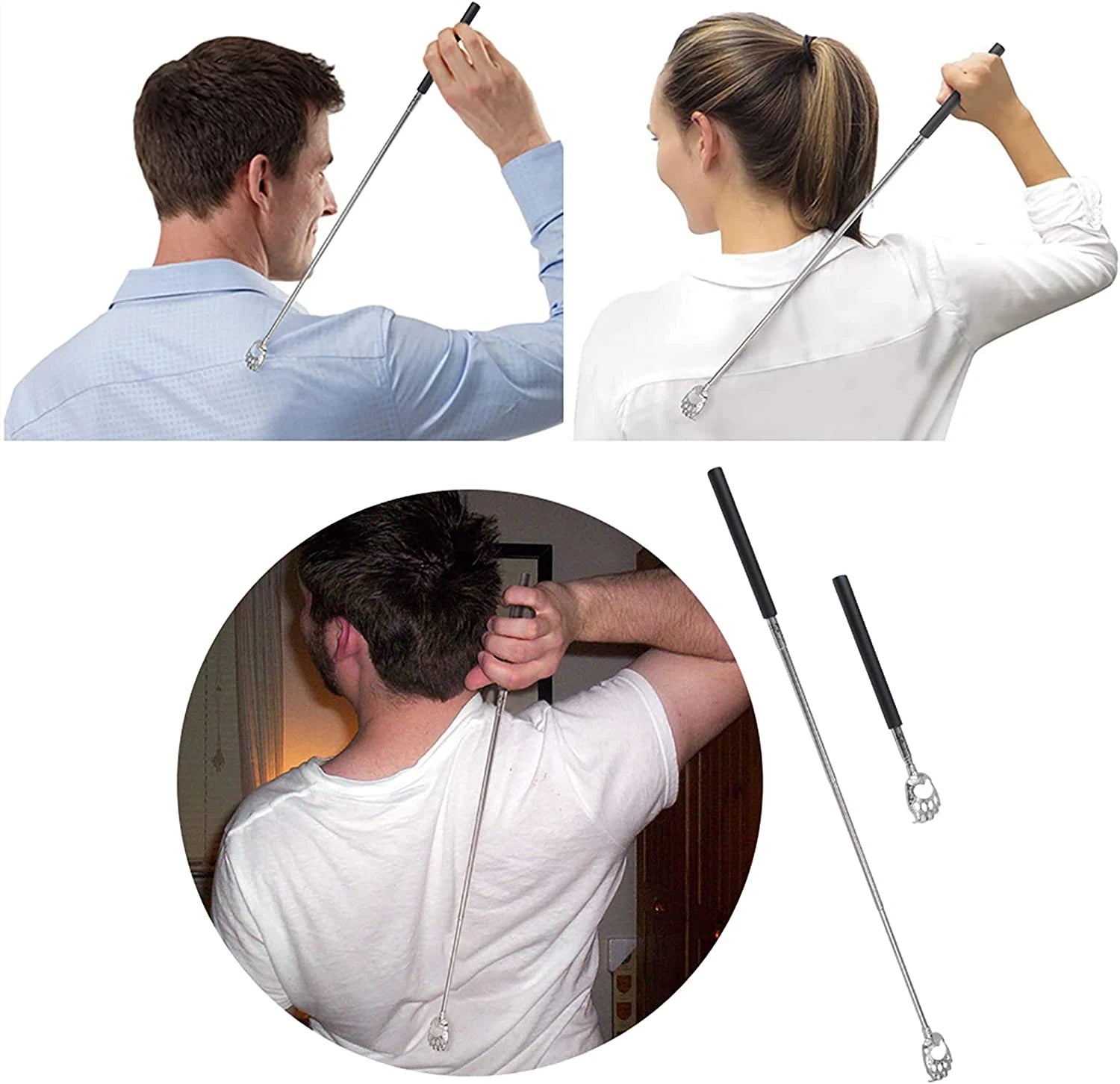 Bear Claw Extendable Back Scratcher for Men Women, Stocking Stuffers for Adults