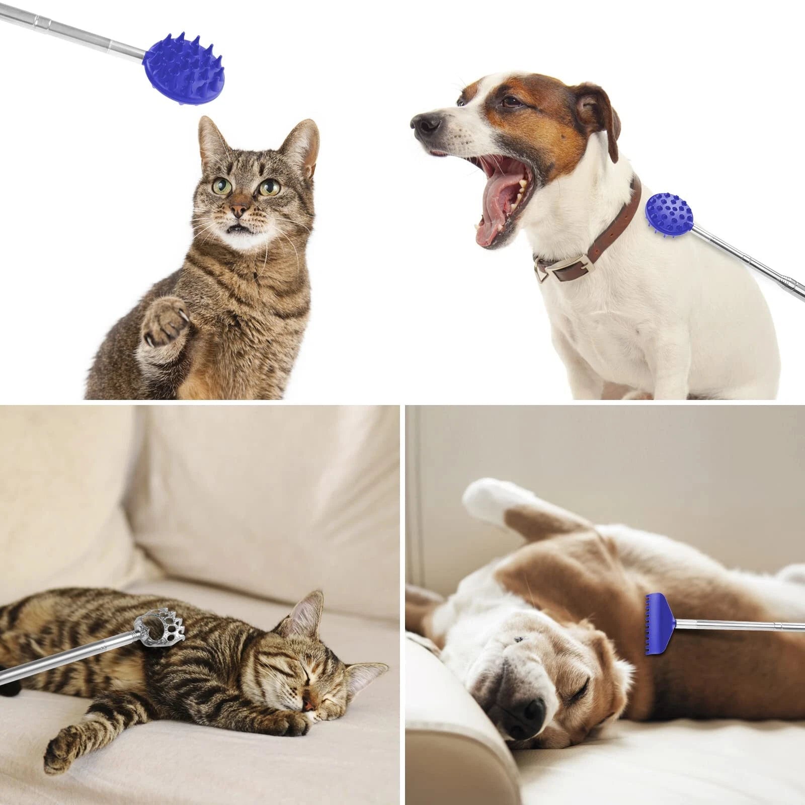 Telescoping Back Scratcher with 3Pcs Detachable Scratching Heads Back Scratch...