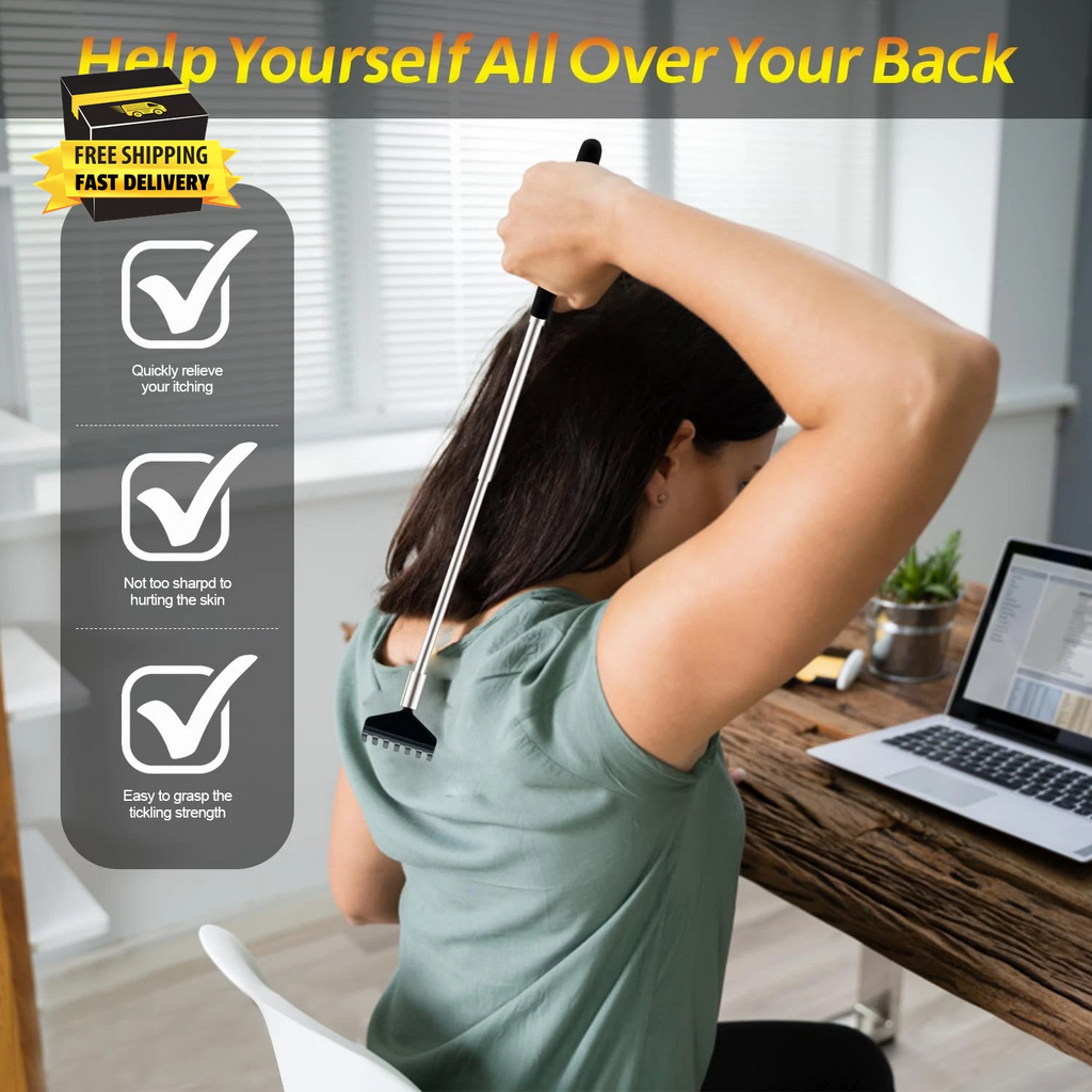 Back Scratcher 3 Pack Different Design Stainless Telescopic Back Scratchers with