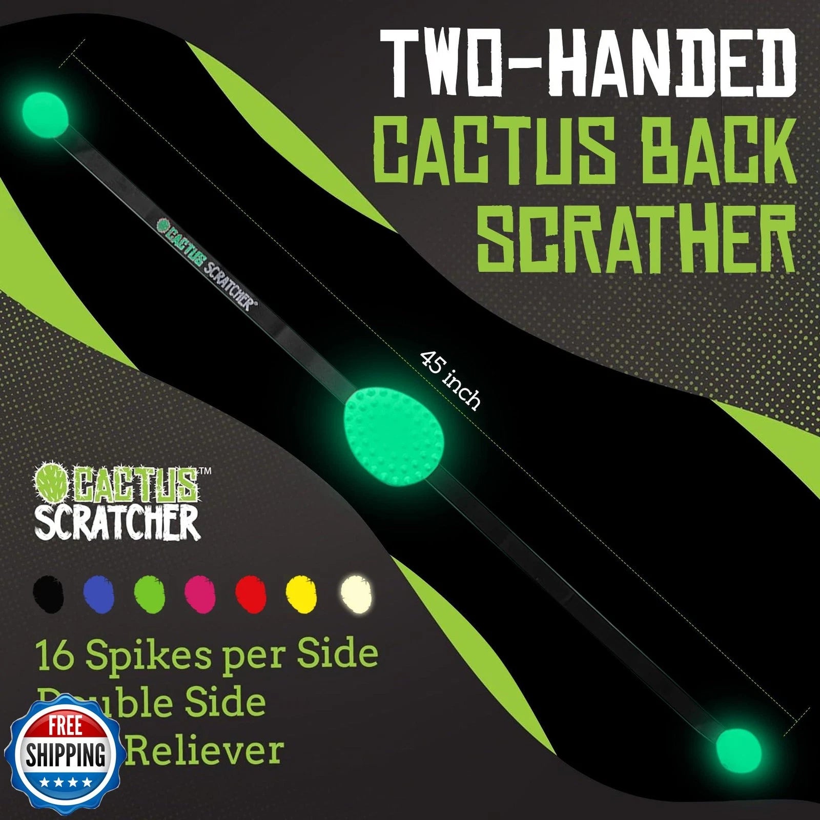 Cactus Scratcher Original Back Scratcher for Itching Relief, 2-Sided Aggressi