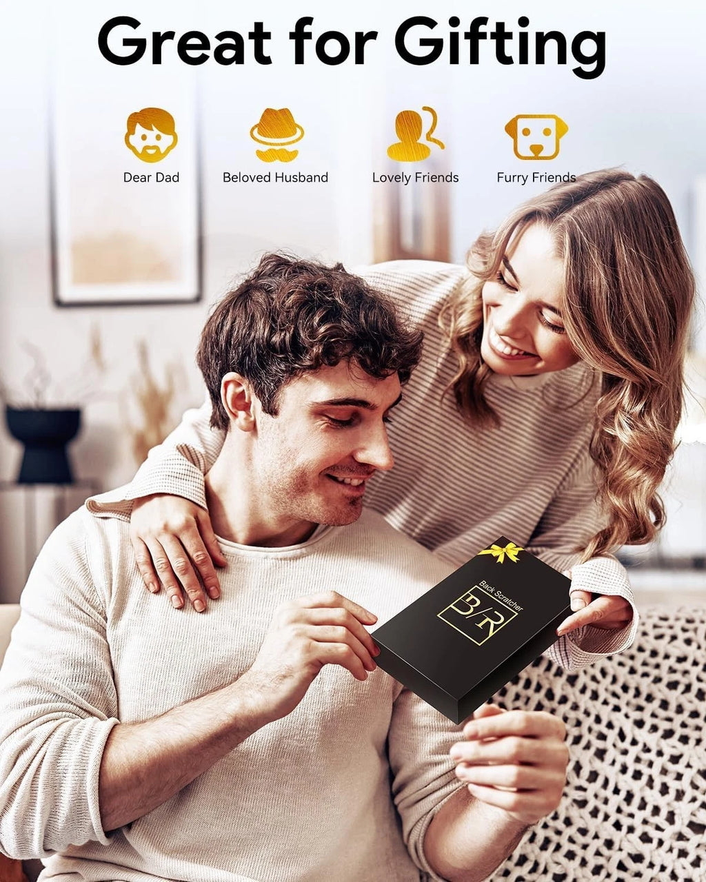 Versatile Telescoping Back Scratcher - 4 Heads for Ultimate Relaxation & Gifting