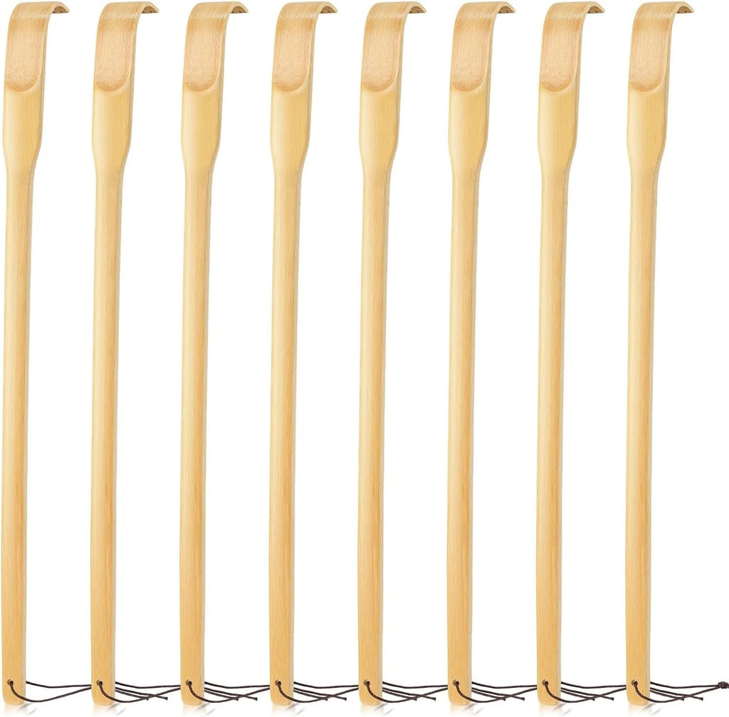 Eco-Friendly 8-Pack Bamboo Back Scratcher Set - Perfect Gift for Father's Day
