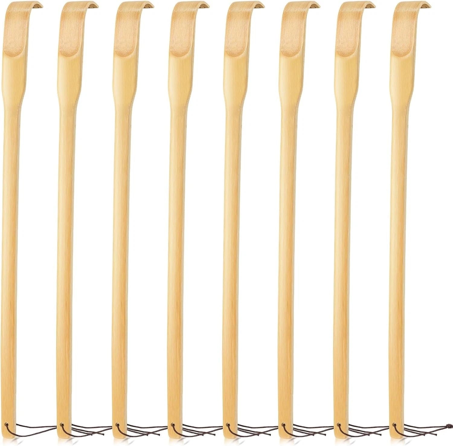Eco-Friendly 8-Pack Bamboo Back Scratcher Set - Perfect Gift for Father's Day