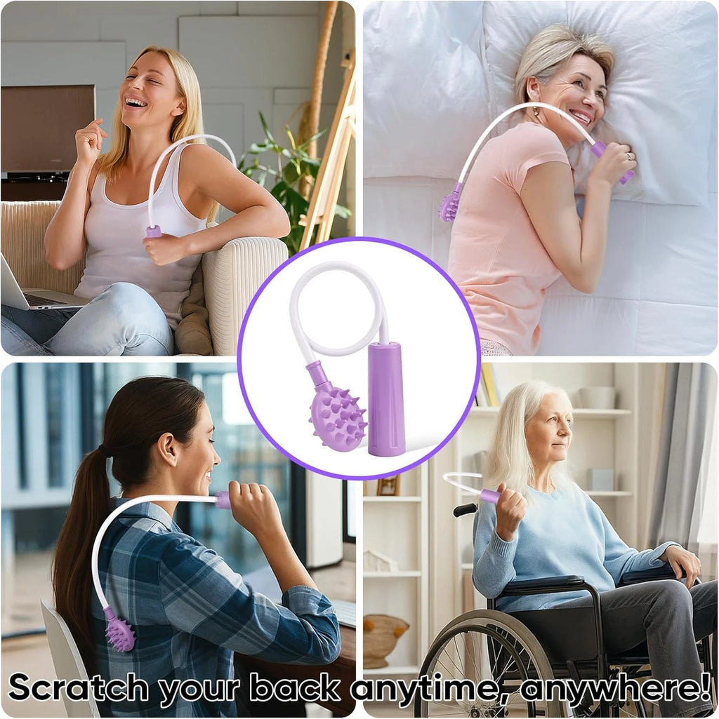 Upgraded Curved Back Scratcher Women 360 Reach Effortless Flexible Backscratcher