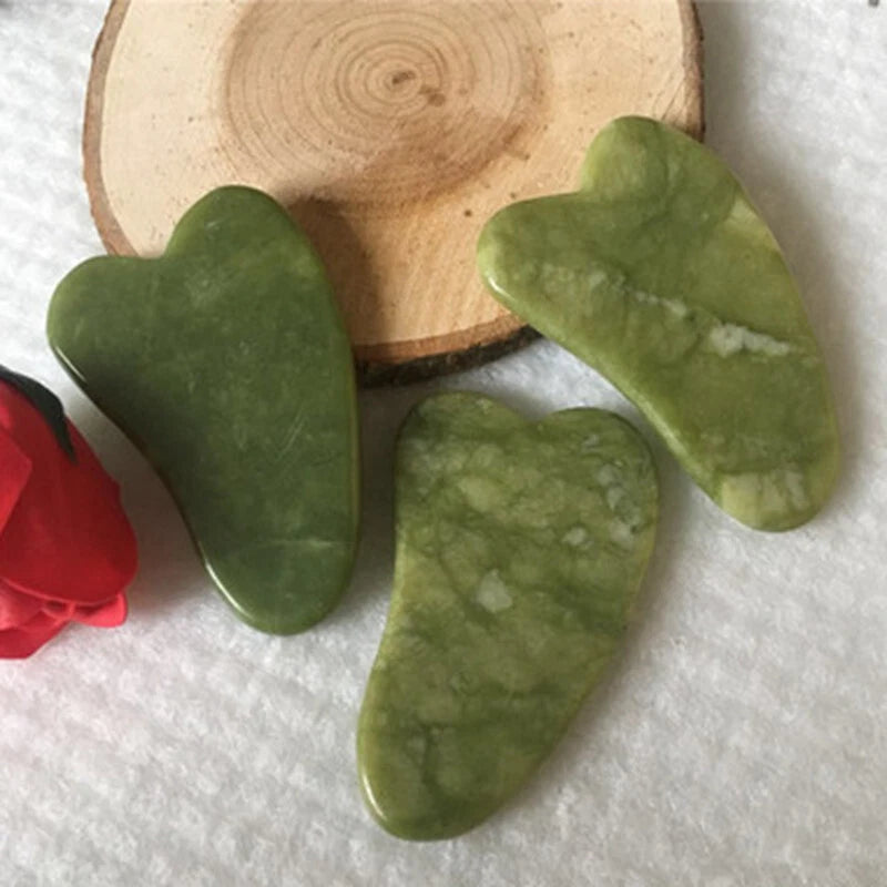 Natural Jade Gua Sha Board Facial Body Massage Chinese Medicine Scraping Tool