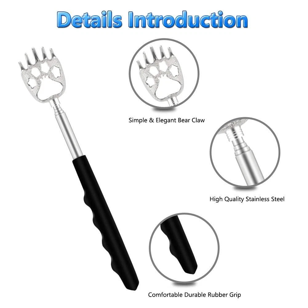 6 Pack Telescoping Back Scratcher - Bear Claw Back Scratchers - Portable Extenda