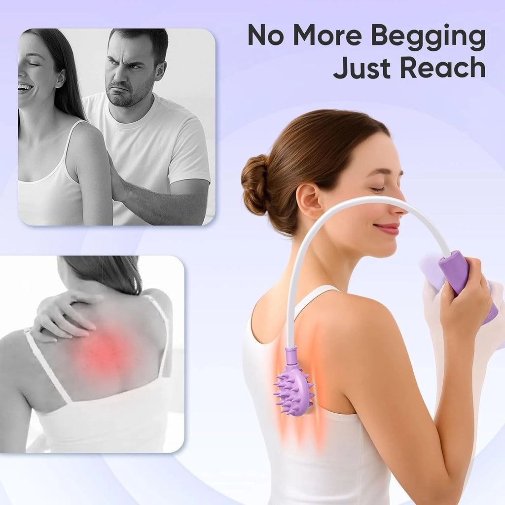 Curved Back Scratcher,360° Reach Effortless Flexible Backscratcher Long Bendable