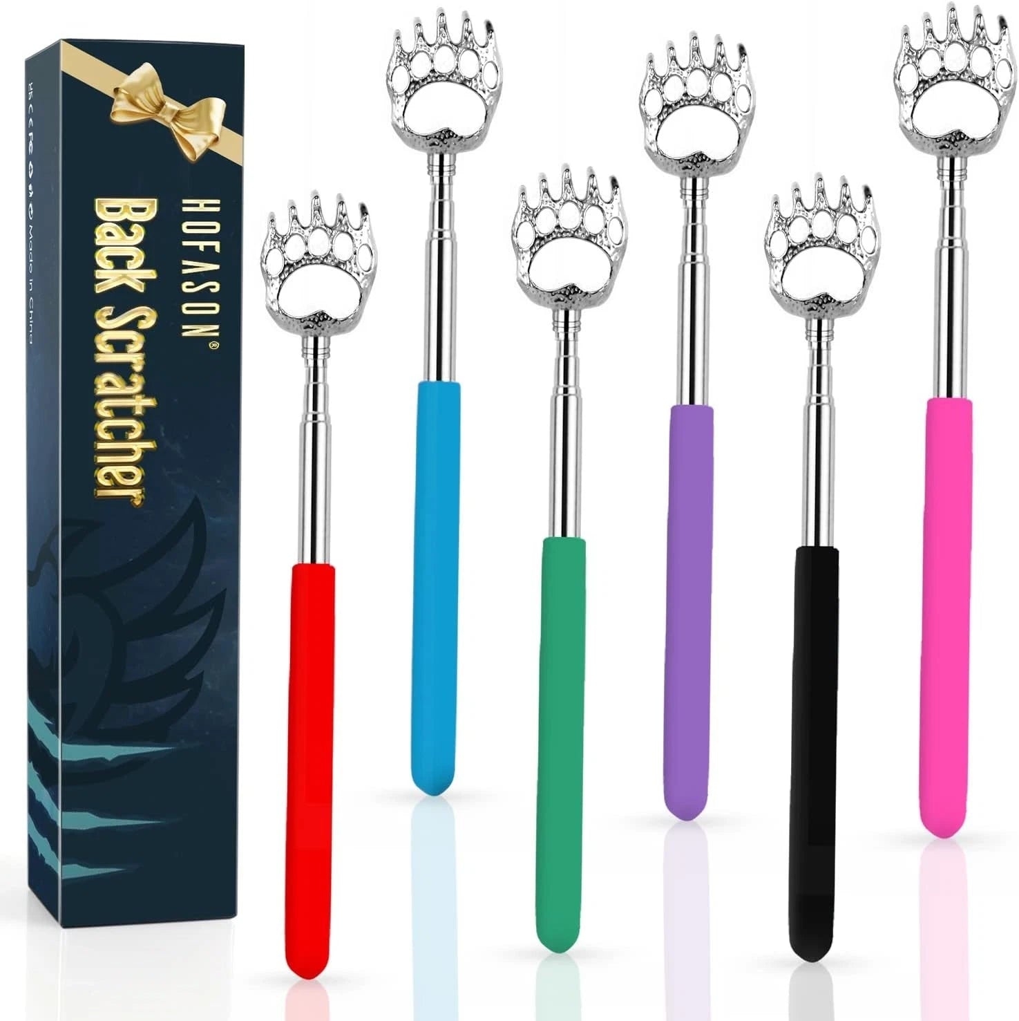 6 Pack Extendable Back Scratchers - Perfect Gifts for Dad & Special Occasions
