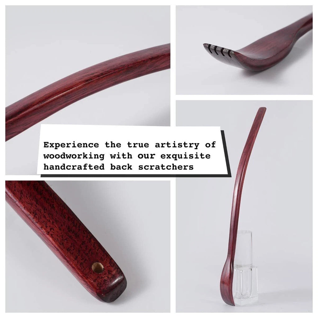 ITCHY-BAN Oversized Wooden Back Scratcher 18'' Extended Curved Handle for Bet...