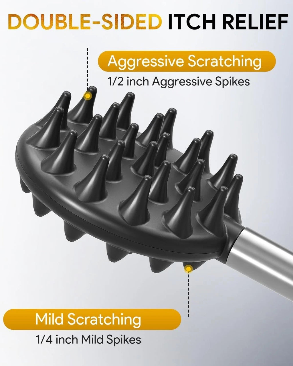 Versatile Telescoping Back Scratcher - 4 Heads for Ultimate Relaxation & Gifting