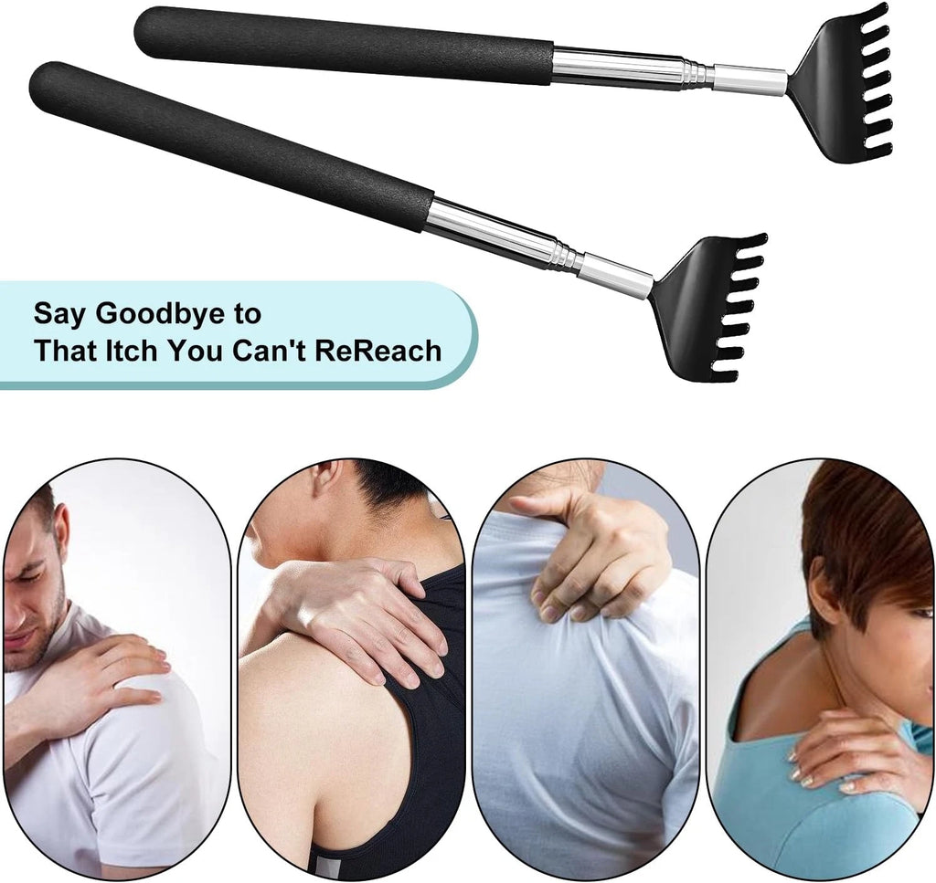 2 Pack Portable Extendable Back Scratcher -  Back Scratchers for Adults Back Mas