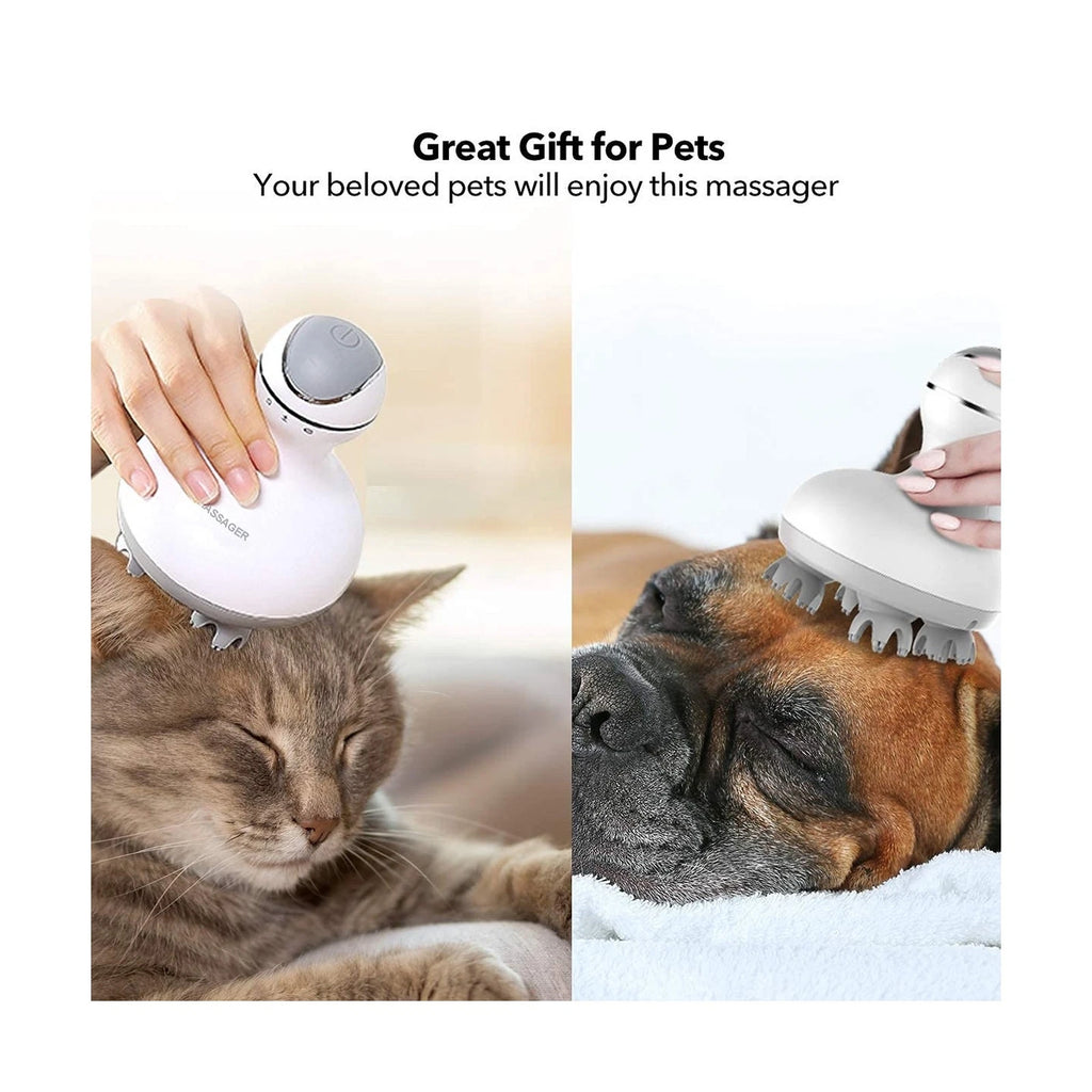 LATME Scalp Massager with 4 Replacement Massage Heads Portable Head Scratcher...