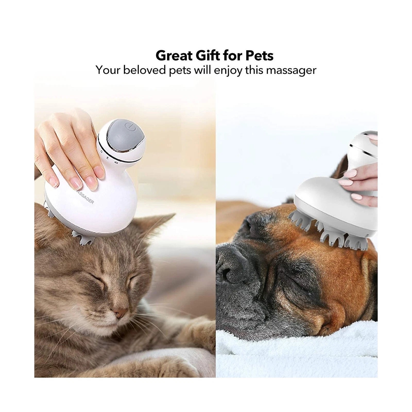 LATME Scalp Massager with 4 Replacement Massage Heads Portable Head Scratcher...