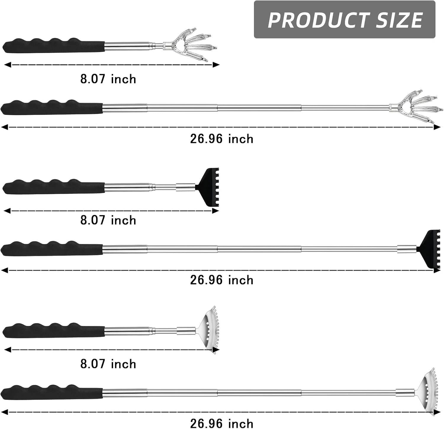 3-in-1 Extendable Back Scratcher Set