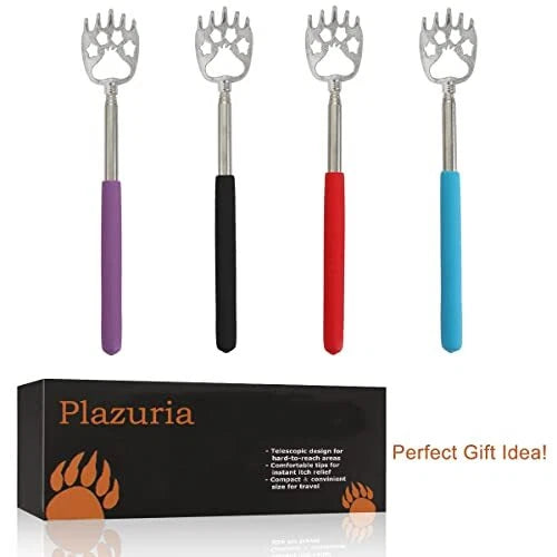 4 Pack Telescoping Back Scratchers Extendable Back Massager for Adults
