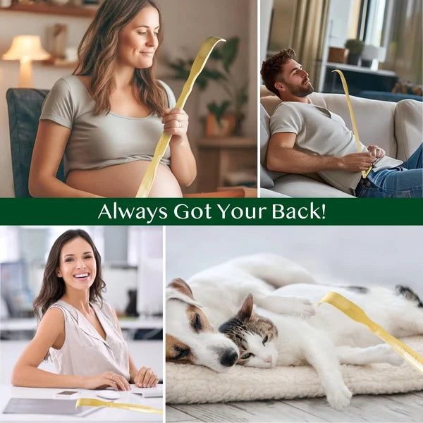 2 Pack Bamboo Back Scratcher Engraved with I Always Got Your Back Long Handle