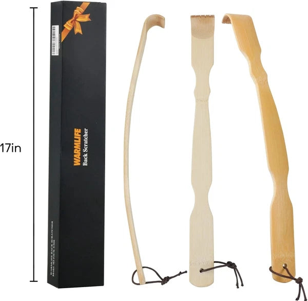 Ergonomic Bamboo Back Scratchers - 2 Pack Gifts for Relaxation & Comfort