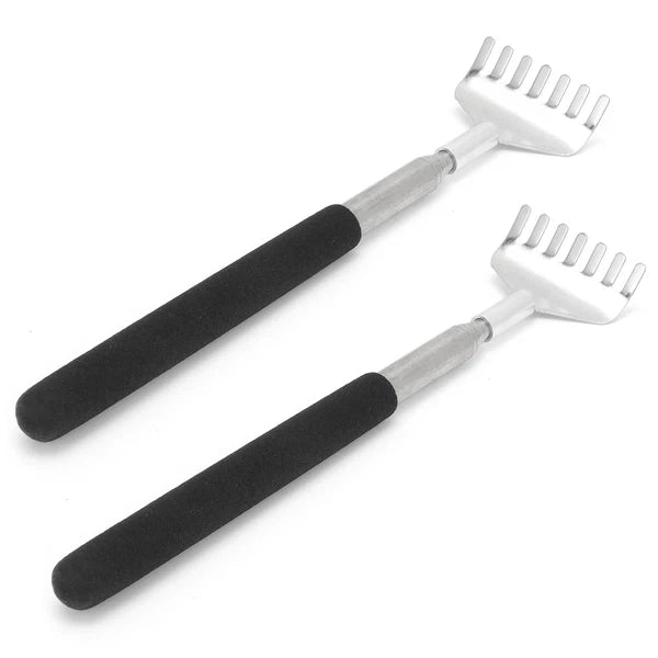 2Pcs Retractable Back Scratcher Portable Stainless Steel Scratching Tool 20‑6 DC