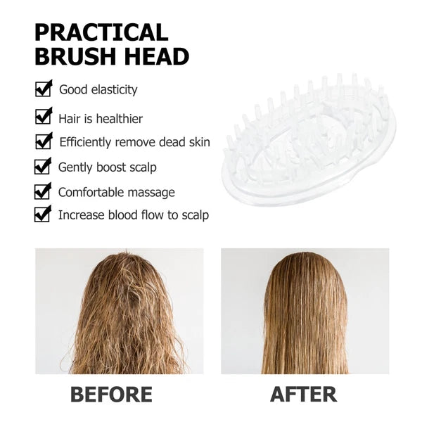 2 Pcs Shampoo Brush Hair Scalp Massager Travel Scratcher Scrubber for