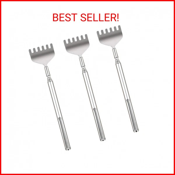 Extendable Back Scratcher for Men 3 Pack Portable Telescopic Metal Back Scratche