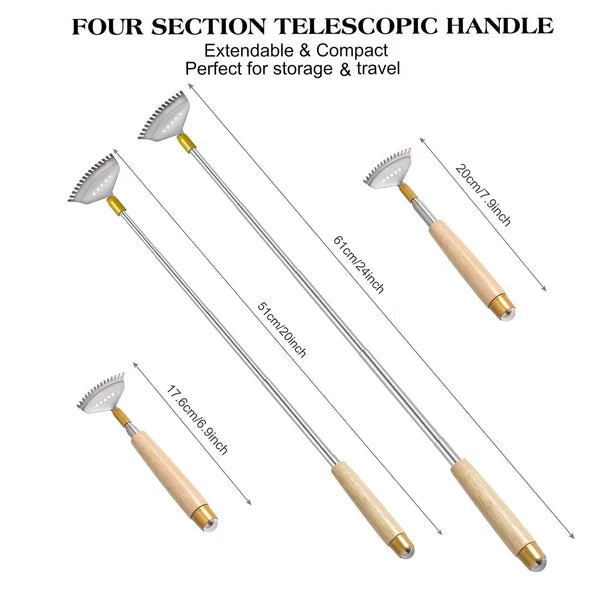 2Pcs Back Scratchers, Metal Extendable BackScratchers for Adults Kids 2 Sizes...