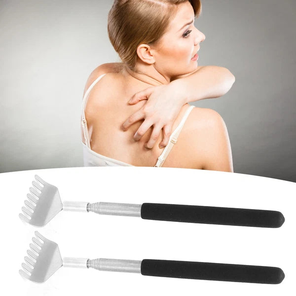 2Pcs Retractable Back Scratcher Portable Stainless Steel Scratching Tool 20‑6 DC