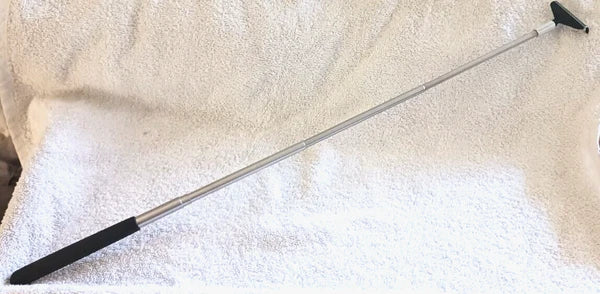 Portable Stainless Steel Extendable Back Scratcher - Black - extends 8 - 27 in.