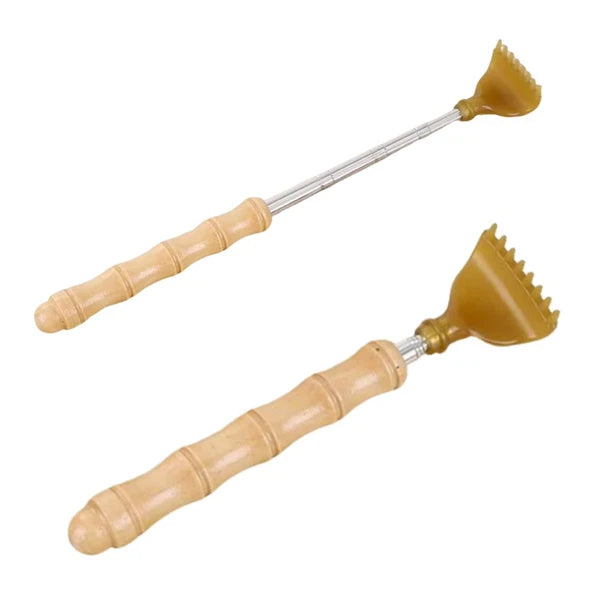 2 Pcs Telescoping Bamboo Backscratcher - Portable Extendable Body Scratcher f...