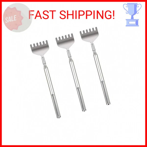 Extendable Back Scratcher for Men - YIMICOO 3 Pack Portable Telescopic Metal Bac