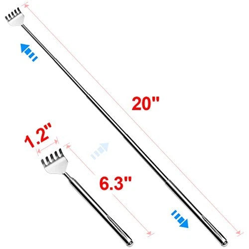 8 Pack Metal Extendable Telescopic Back Scratchers for Itch Relief