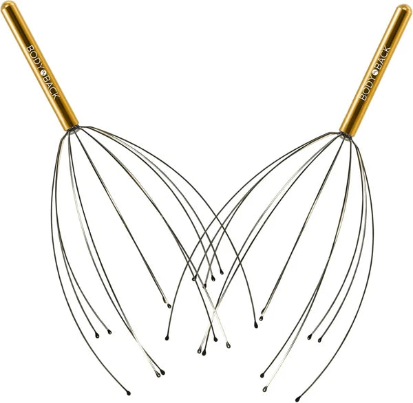 Body Back Scalp Massager, Head Scratcher, Manual Twin Pack, Color Varies