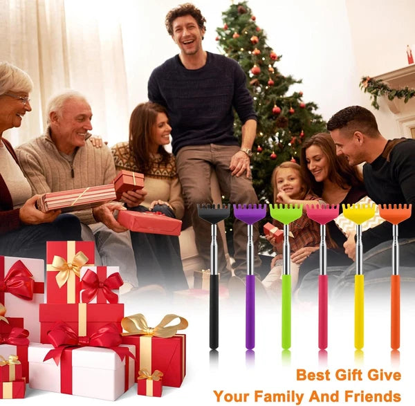 6 Pack Extendable Back Scratcher - Portable Telescoping Metal Back6 Pack Extenda