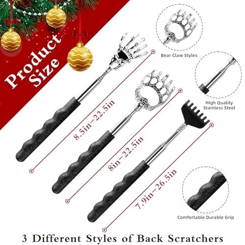 Back Scratcher Extendable Christmas Gifts Stocking Stuffer for Men Women Dad
