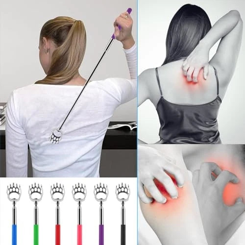 12 Pack Extendable Bear Claw Back Scratcher Bulk, Stocking Stuffers for Men