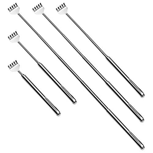 8 Pack Metal Extendable Telescopic Back Scratchers for Itch Relief