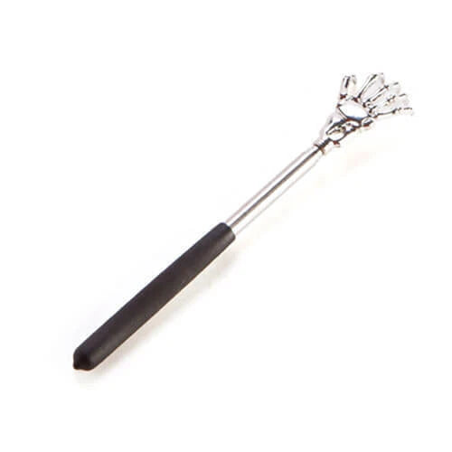 Back Scratcher Backscratcher Back Scratchers Skull Extendable Telescopic Silver