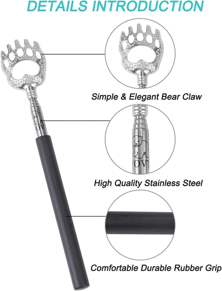 Bear Claw Extendable Back Scratcher for Men Women, Stocking Stuffers for Adults