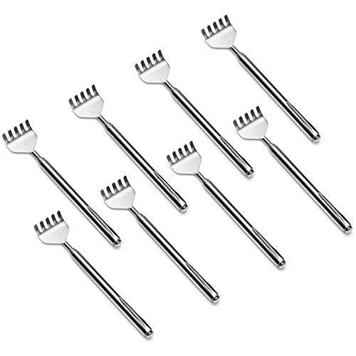 8 Pack Metal Extendable Telescopic Back Scratchers for Itch Relief