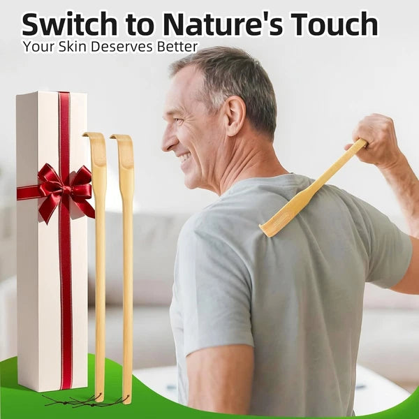 Renook 16.5 Inch Bamboo Back Scratcher Set - Ideal Gift for Expecting Mothers