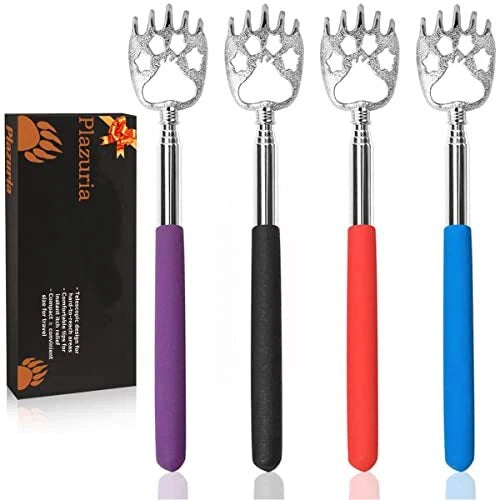 4 Pack Telescoping Back Scratchers Extendable Back Massager for Adults