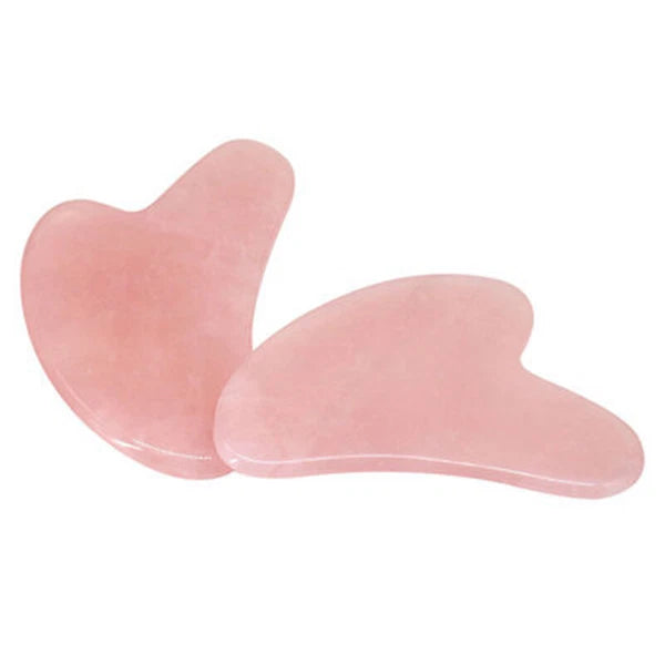 Natural Gua Sha Board Rose Quartz Face Massager Jade Stone Facial Body Scraper